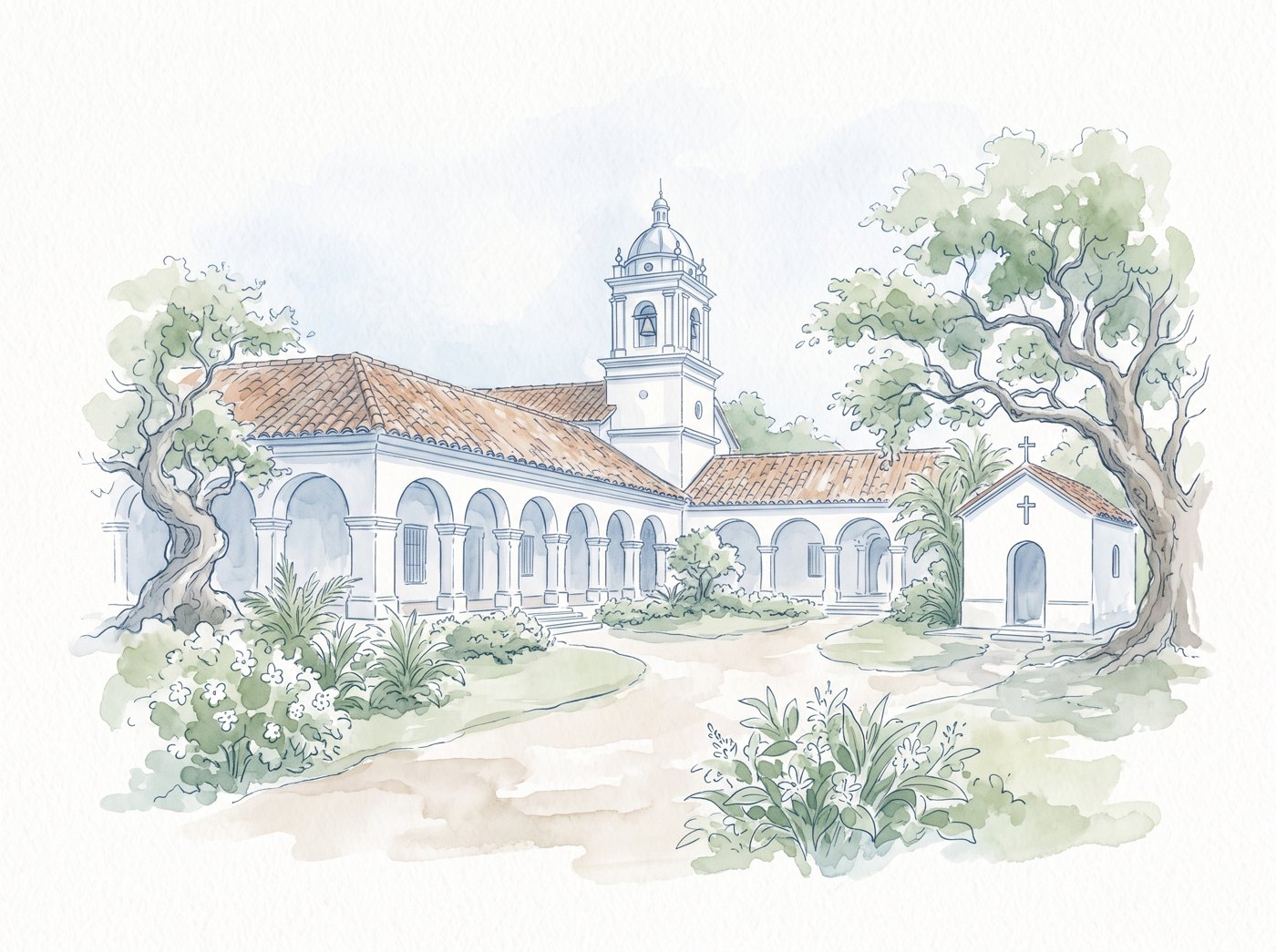 Acuarela de la hacienda